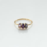 Fizzy amethyst & iolite ring 14K yellow gold