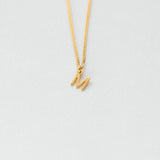 Initial necklace gold