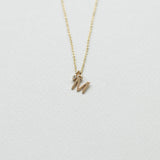 Initial necklace 14K yellow gold with diamond