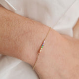 Astro rainbow 14K yellow gold bracelet