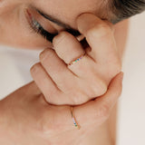 Astro rainbow 14K yellow gold ring