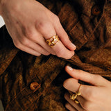 Coquilles slice ring gold