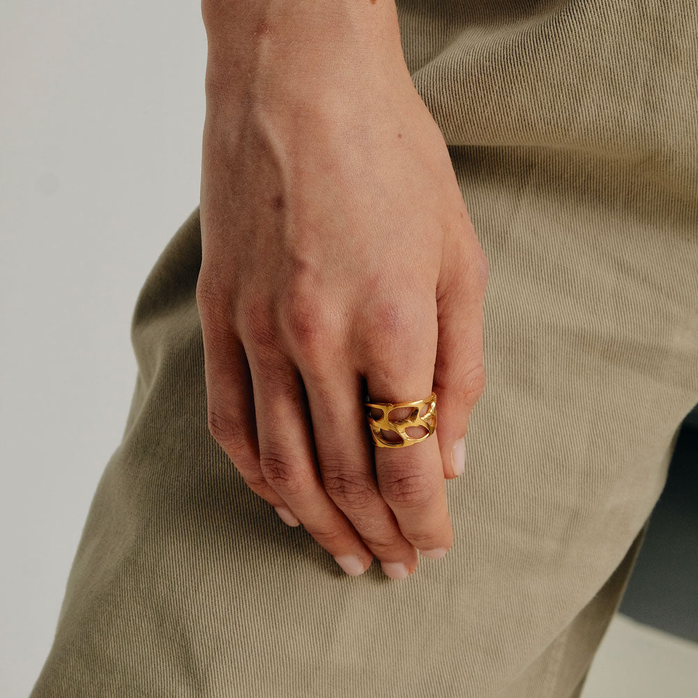 Coquilles slice ring gold