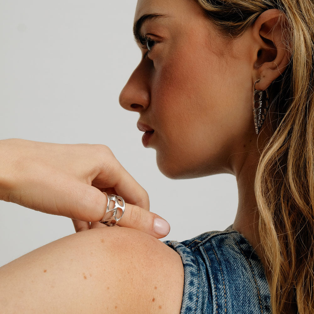 Coquilles slice ring silver