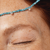 Terrestrial apatite necklace silver