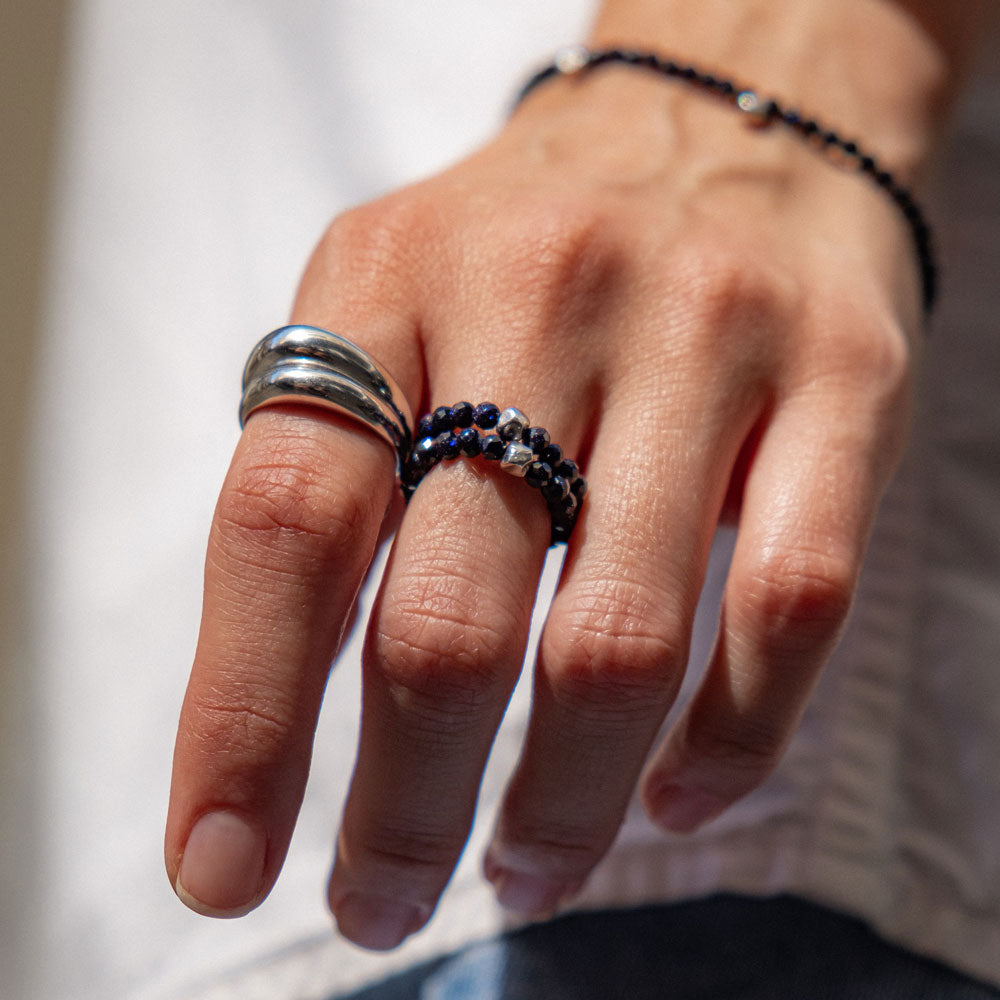 Terrestrial Starry Night ring silver