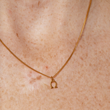 Initial necklace gold