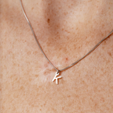 Initial necklace silver