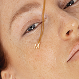 Initial necklace gold