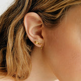 L'eau drops climber earrings gold