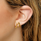 L'eau flow earrings gold