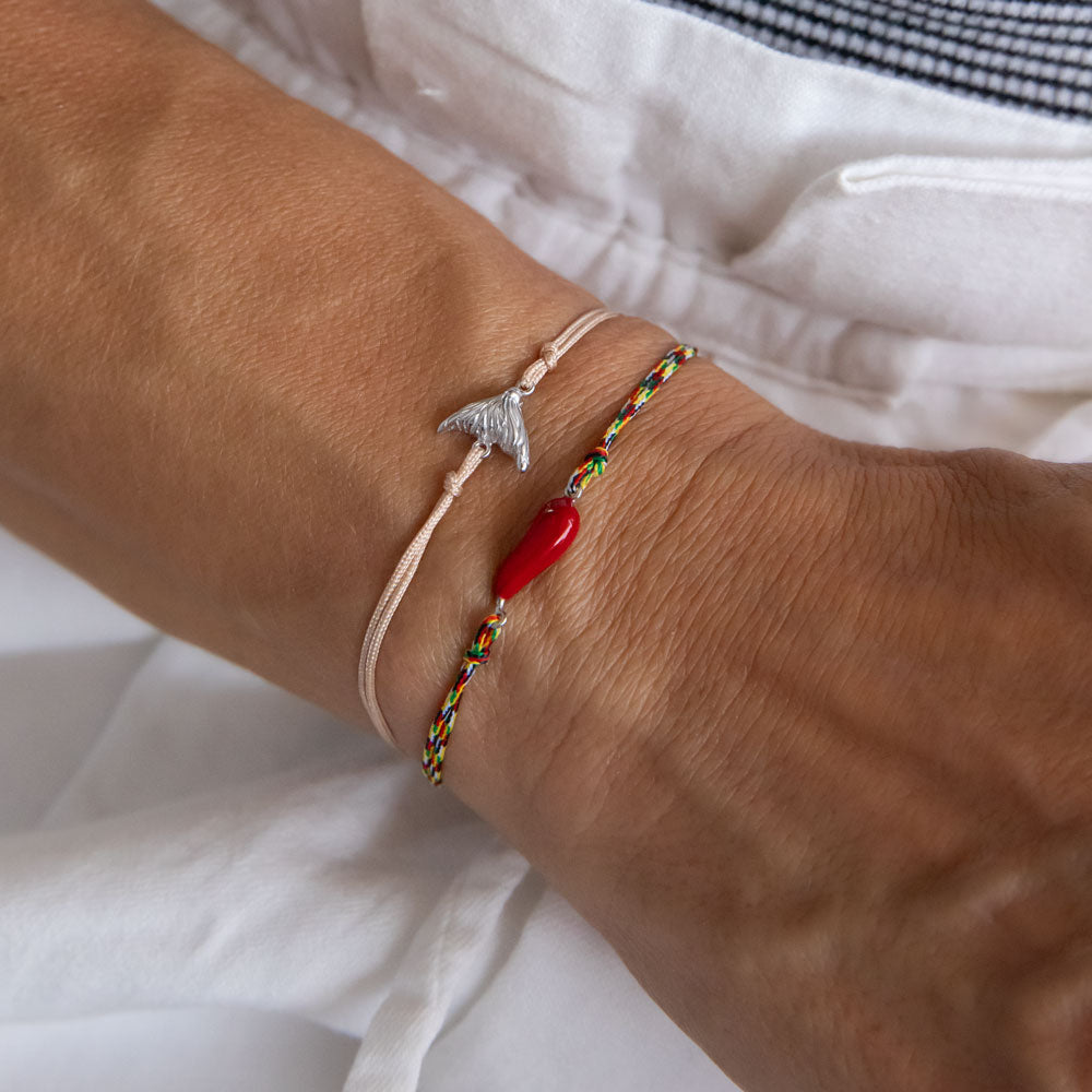Cornicello bracelet silver