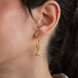 Mermaid earring charm gold