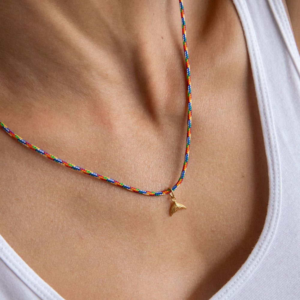 Mermaid  necklace with thread gold