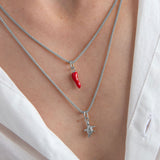 Tartaruga necklace charm silver