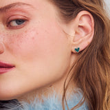 Heartlette stud earrings silver