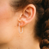 Charming Squares L earrings silver