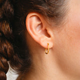 Charming Squares S glossy earrings gold