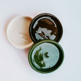 Ceramic trinket tray cocoa