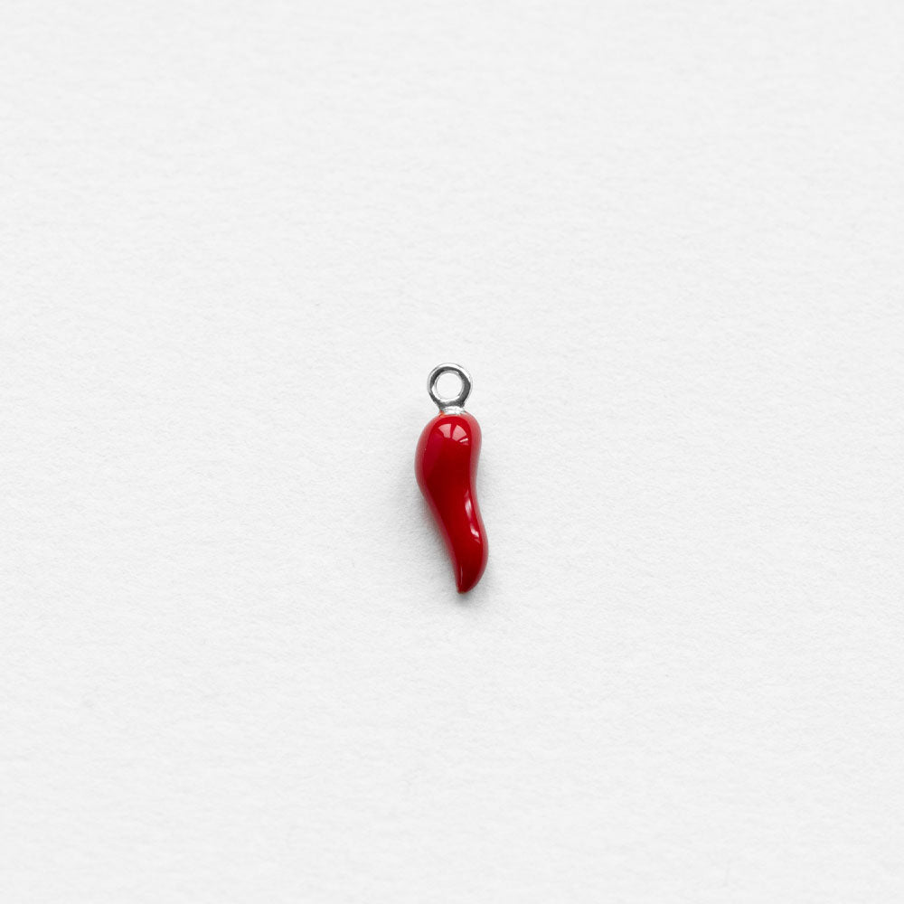 Cornicello earring charm silver