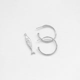 Diving barbouni earring charm silver