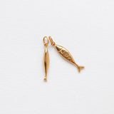 Diving barbouni necklace charm gold