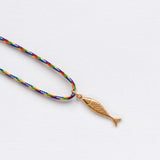 Diving barbouni necklace with thread gold