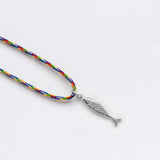 Diving barbouni necklace with thread silver