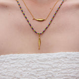 Diving sardela necklace with thread gold