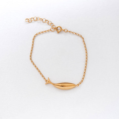 Diving tuna bracelet gold