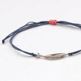 Diving tuna bracelet with thread silver