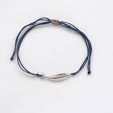 Diving tuna bracelet with thread silver