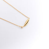 Diving tuna necklace gold