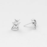 Gazing double earrings silver