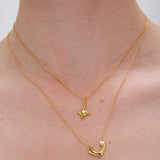 Gazing necklace gold