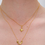 Gazing necklace gold