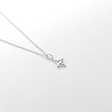 Gazing necklace silver