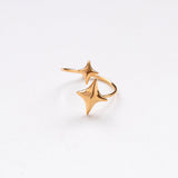 Gazing double ring gold