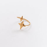 Gazing double ring gold