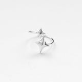 Gazing double ring silver