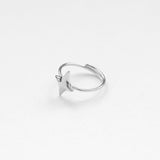 Gazing single ring silver