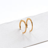 Hiking earrings gold