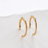 Hiking earrings gold