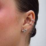 Hugging cuff earring silver
