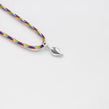 Lithrini necklace with thread silver