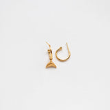 Mermaid earring charm gold