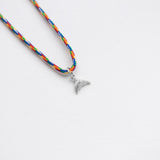 Mermaid necklace with thread silver