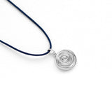 Spinning necklace with thread silver