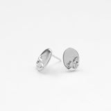 Sailing stud earrings silver