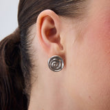 Spinning earrings silver